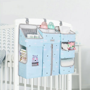 Open image in slideshow, Organizer for Baby Crib Hanging Storage Bag
